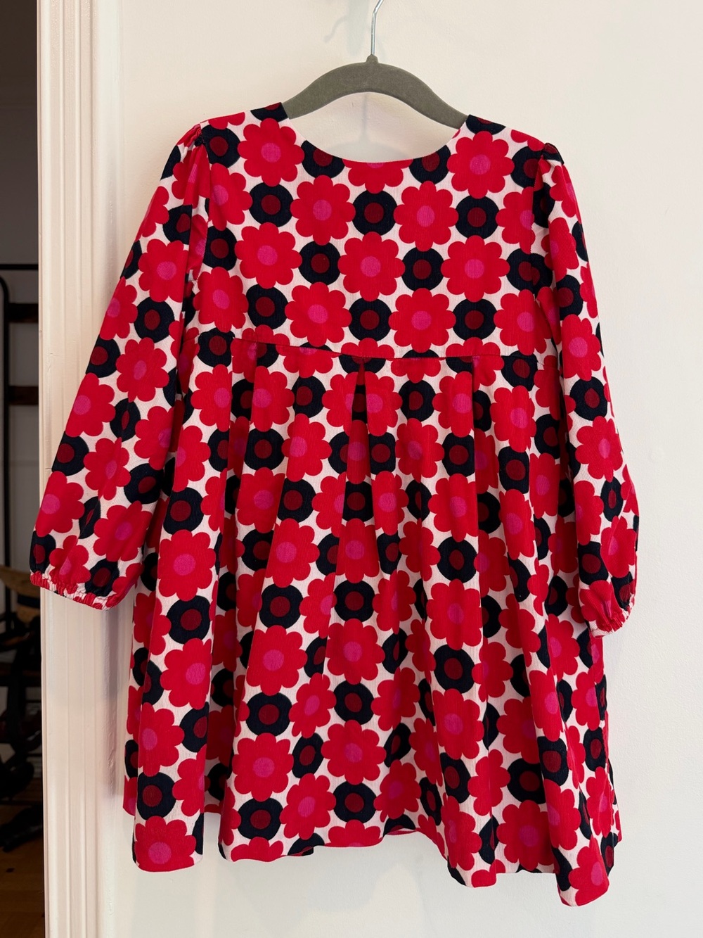 Jacadi Bright Floral Long Sleeve Tunic Dress - size 5A